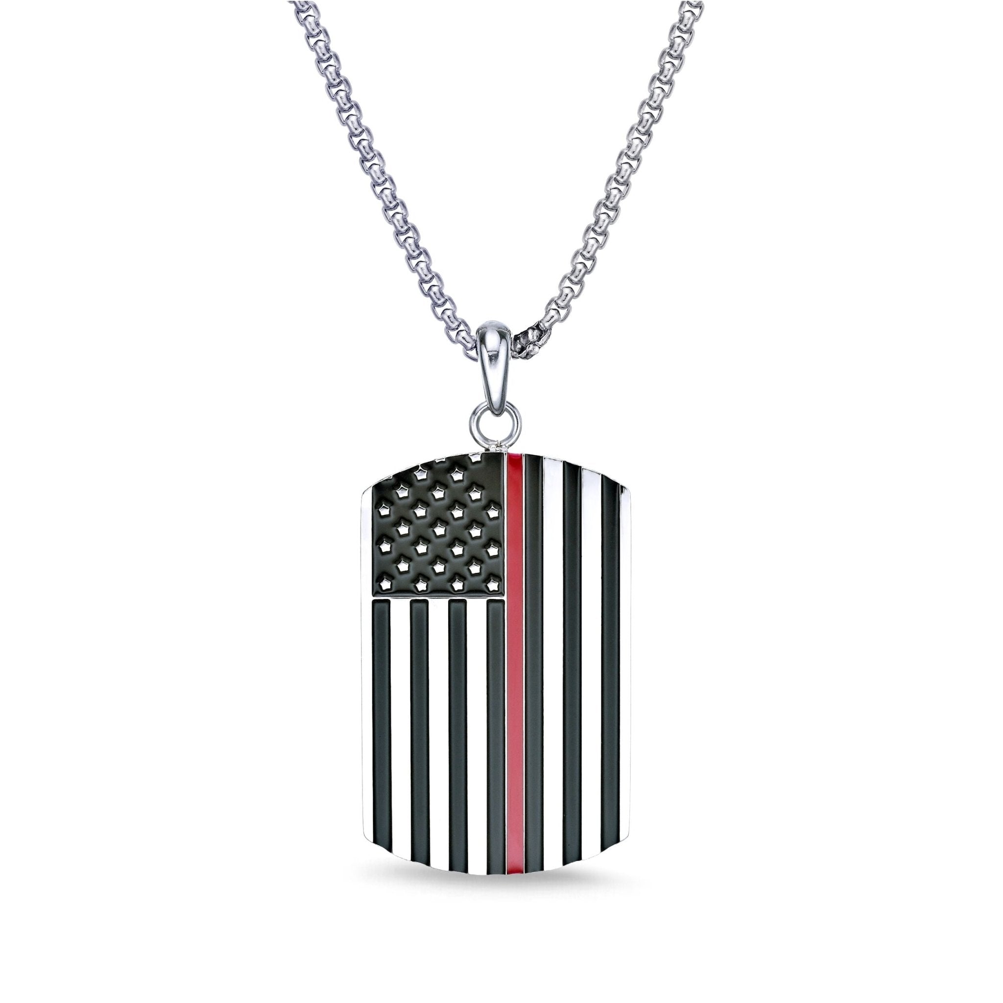 Thin Red Line Dog Tag