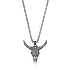 Sterling Silver Bull's Head Pendant