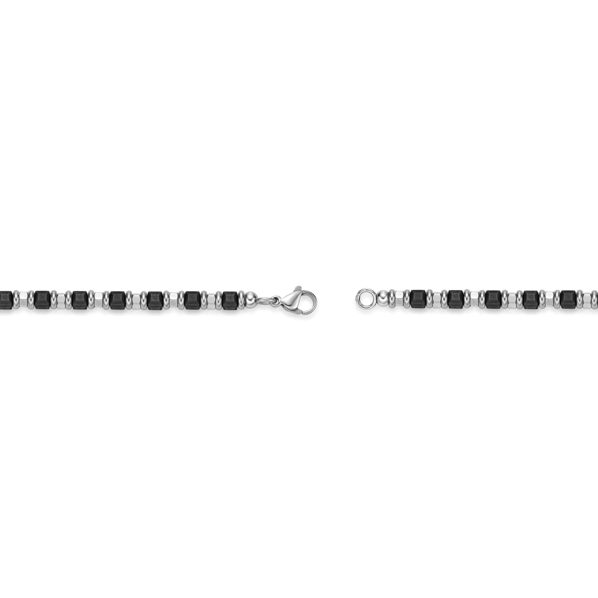 Black Ion Plated Bead Chain Bracelet
