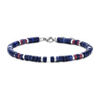 Lapis Lazuli and Howlite Adjustable Natural Stone Bracelet