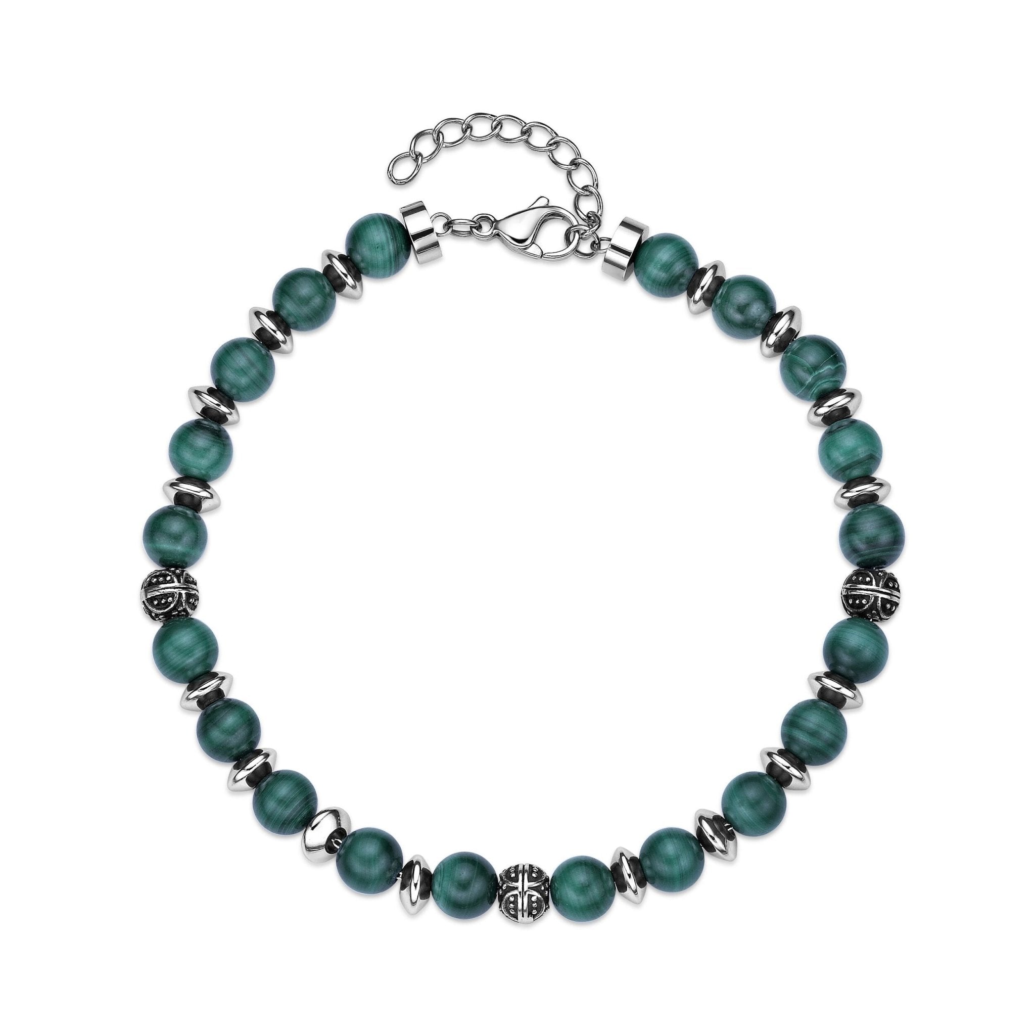 Malachite Beaded Natural Stone Bracelet