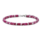 Dark Red Imperial Turquoise Natural Stone Beaded Bracelet