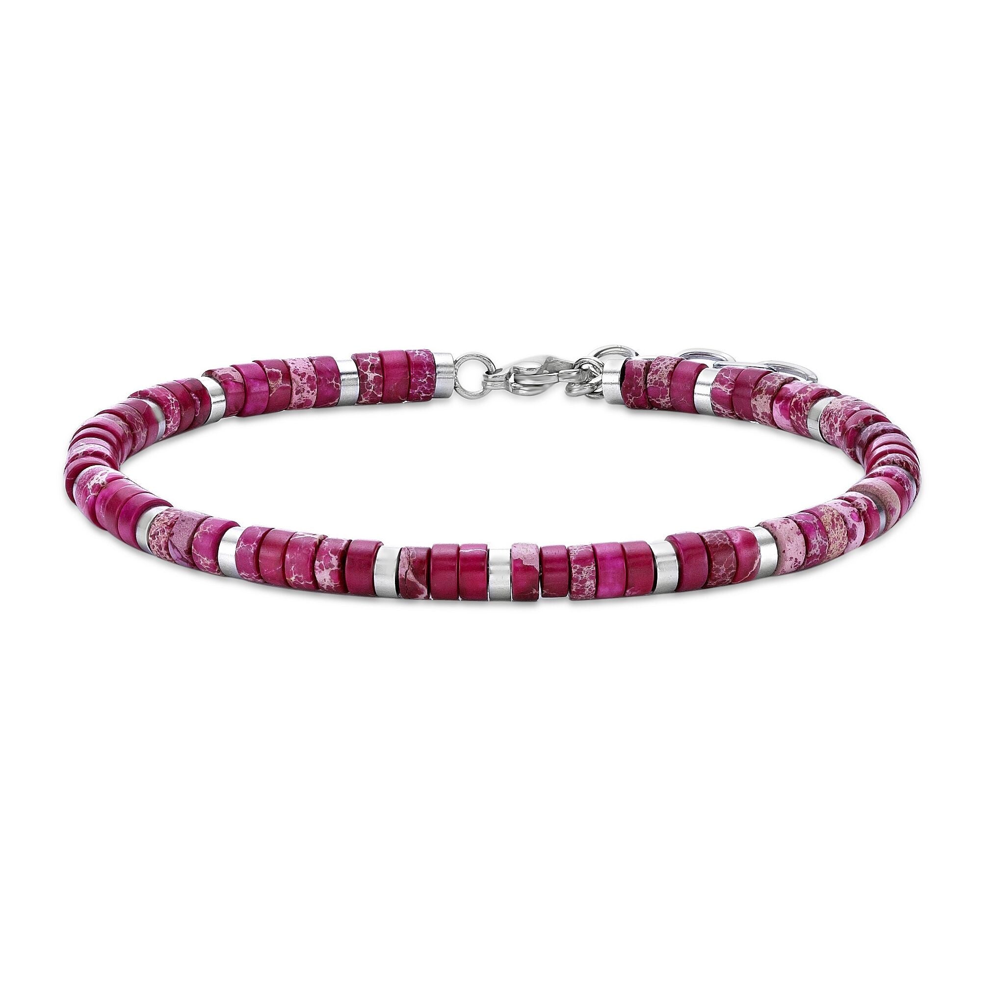 Dark Red Imperial Turquoise Natural Stone Beaded Bracelet