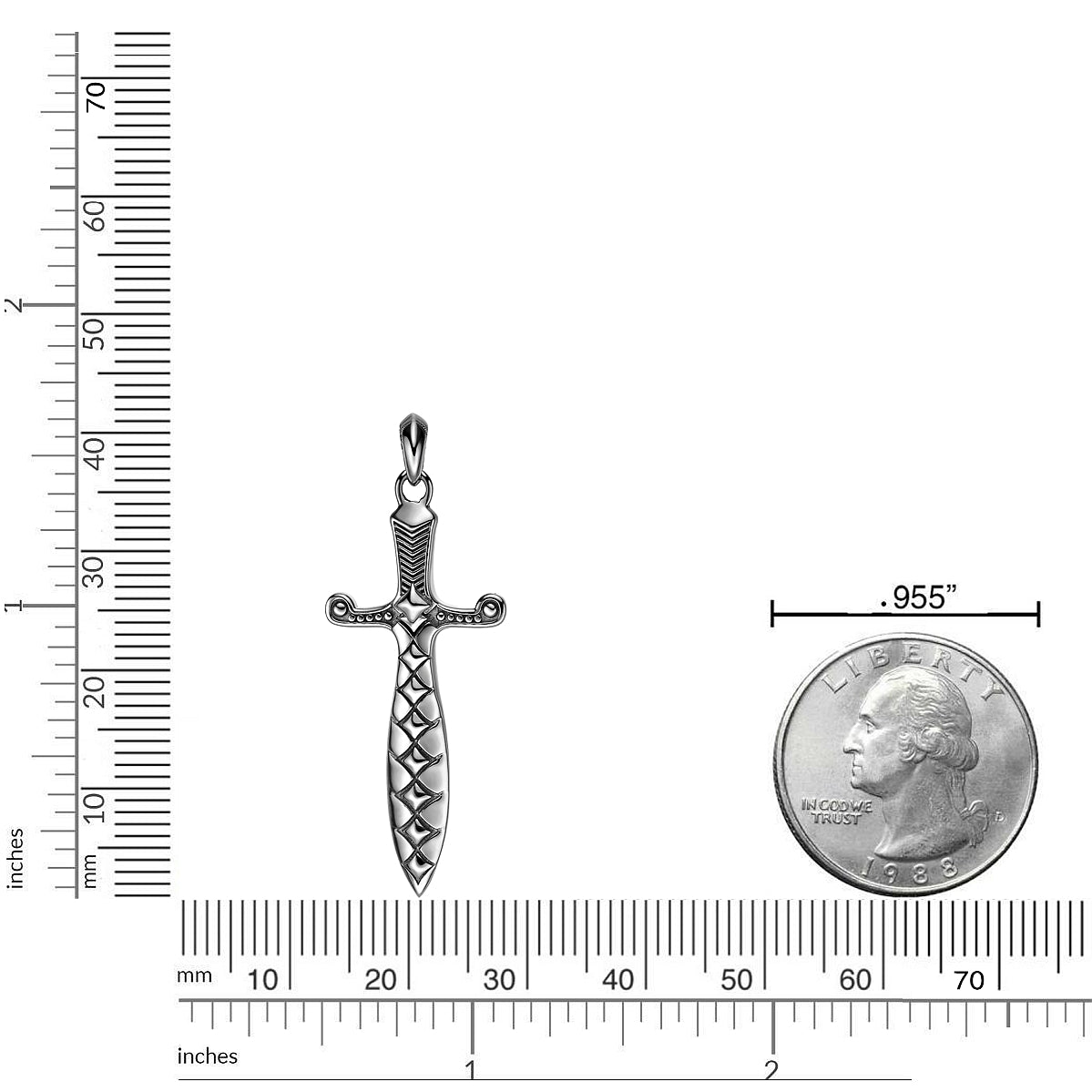 Sterling Silver Dagger Pendant