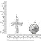 Sterling Silver Lab-Grown Diamond Flared Cross Pendant