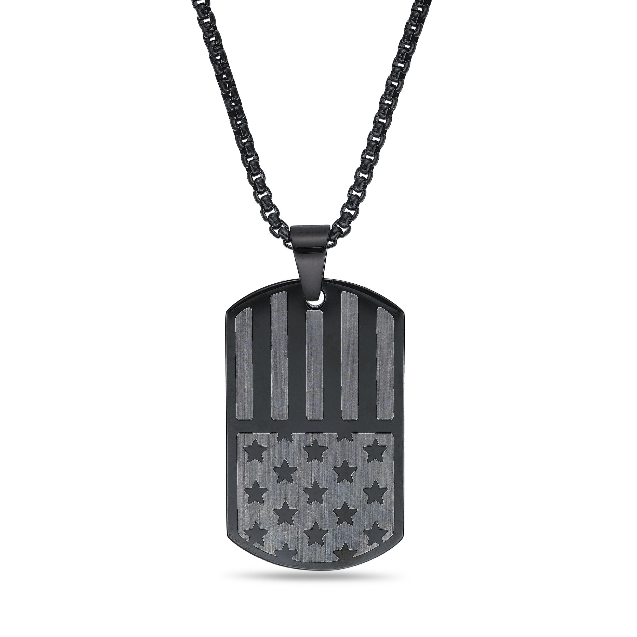 American Flag Dog Tag