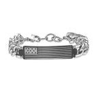 Americnan Flag Curb Bracelet