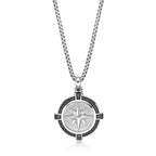 0.34 cttw Black Diamond Medallion Pendant in Yellow Gold Plated Sterling Silver, 24" 