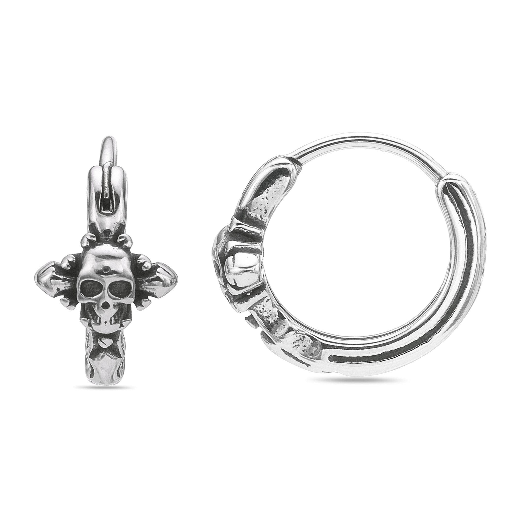 Skull Hoop Earrings