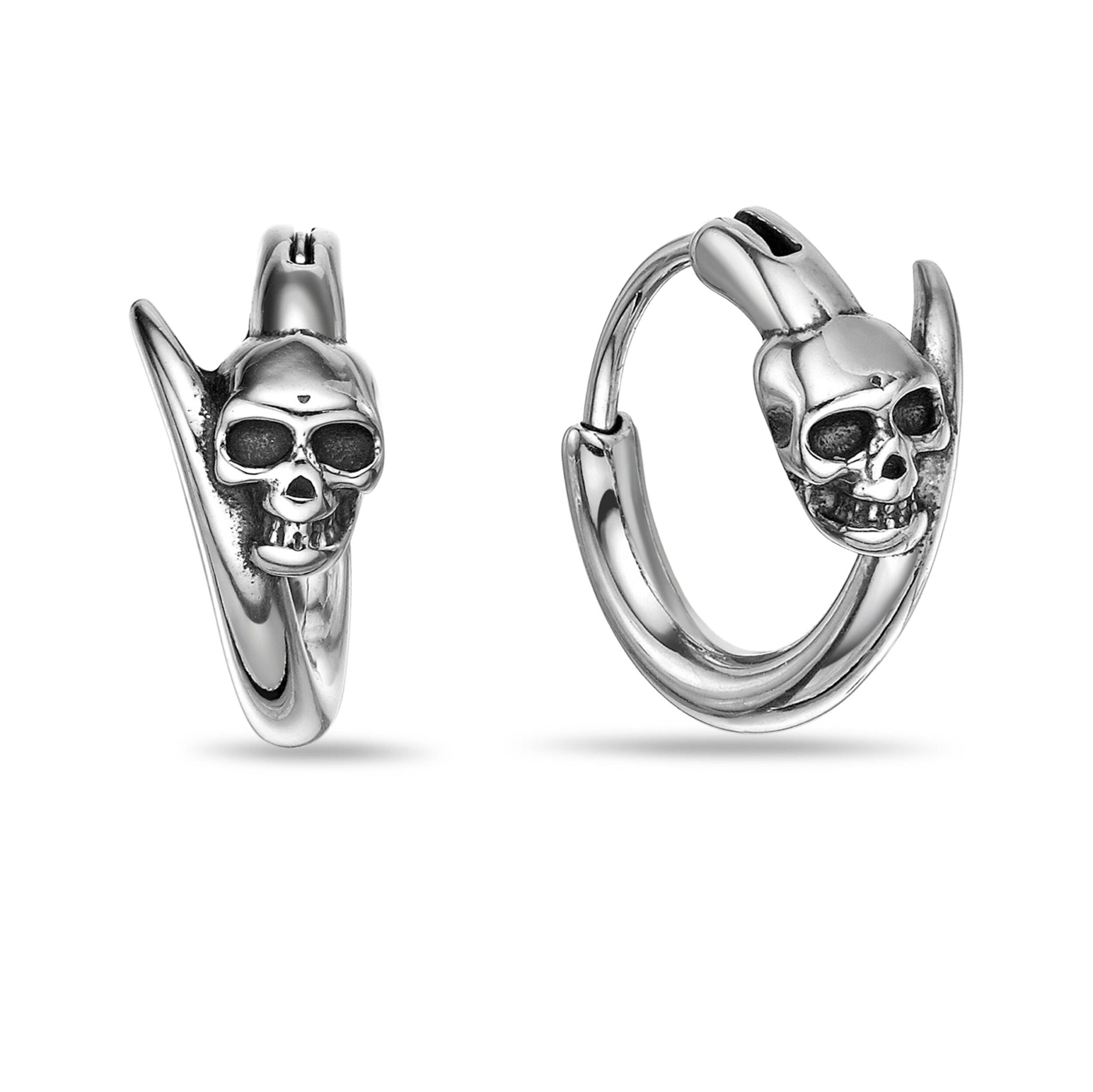 Skull Hoop Earrings