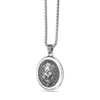 Lion's Head Round Medallion Pendant 