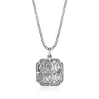 Sterling Silver Black Diamond Skull Pendant