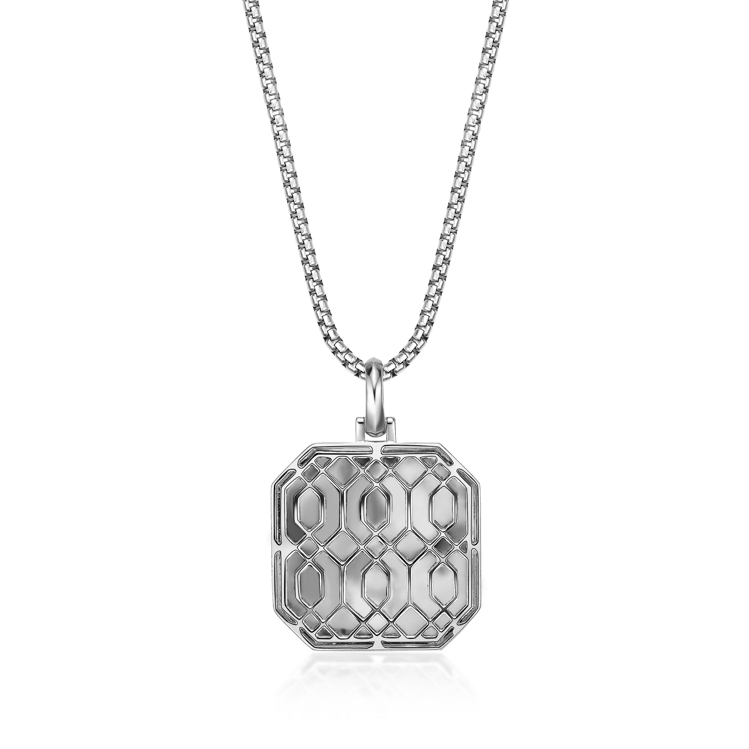 Sterling Silver Black Diamond Skull Pendant