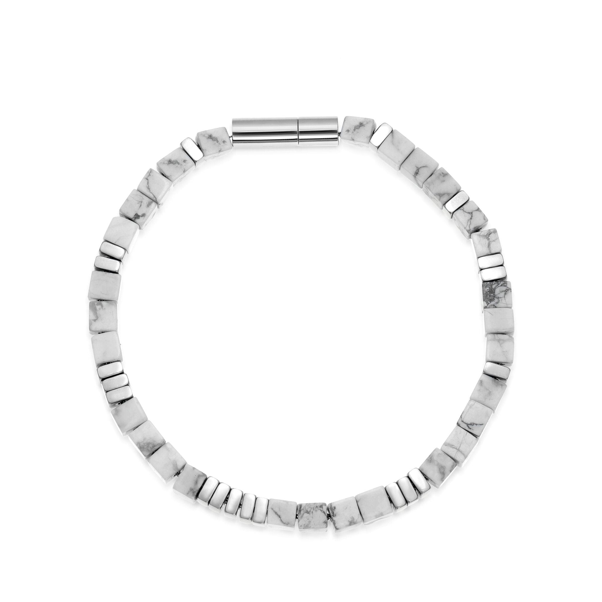 Howlite Beaded Natural Stone Bracelet