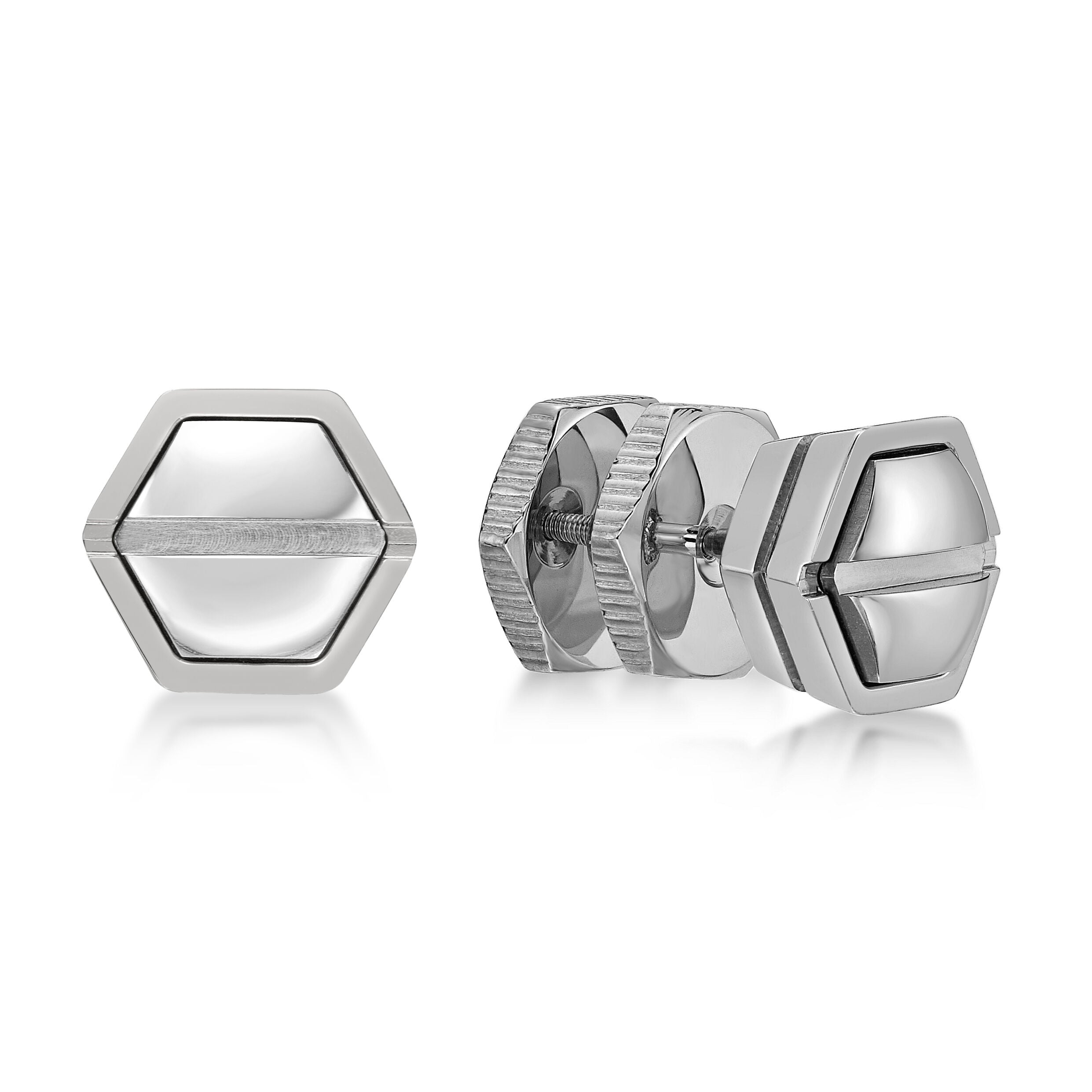 Hexagon Stud Earrings