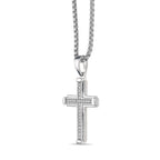 Sterling Silver Lab-Grown Diamond Cross Pendant