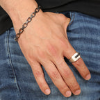 Sterling Silver Black Diamond Signet Ring