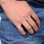 Oxidized Sterling Silver Arrow Band Ring