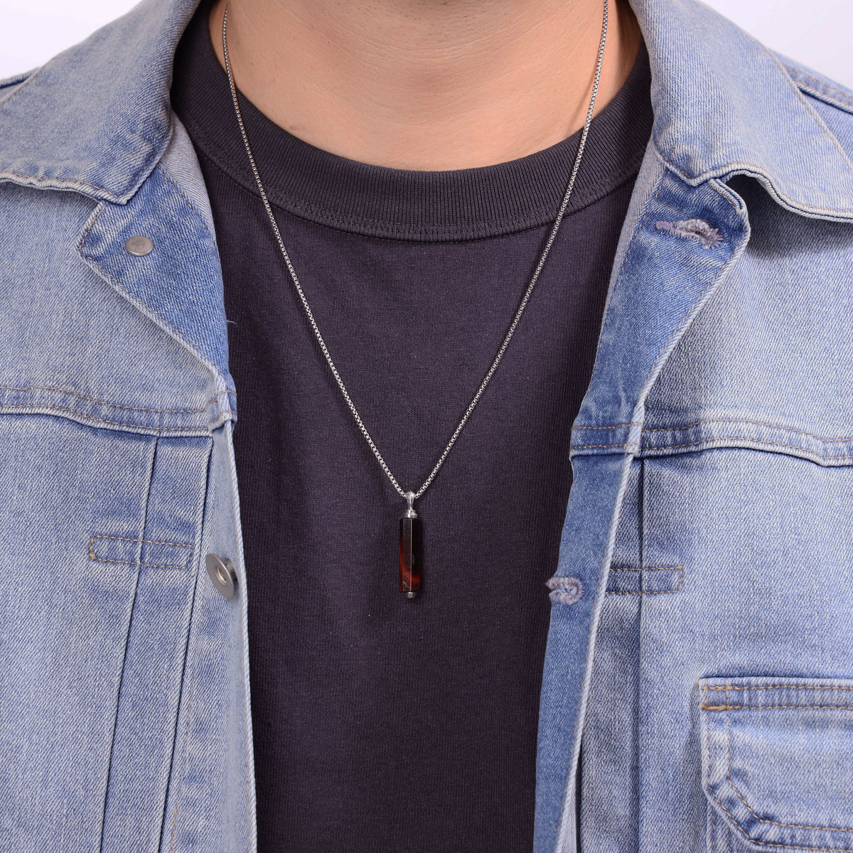 Tiger Eye Pendant in Yellow Gold Plated Sterling Silver