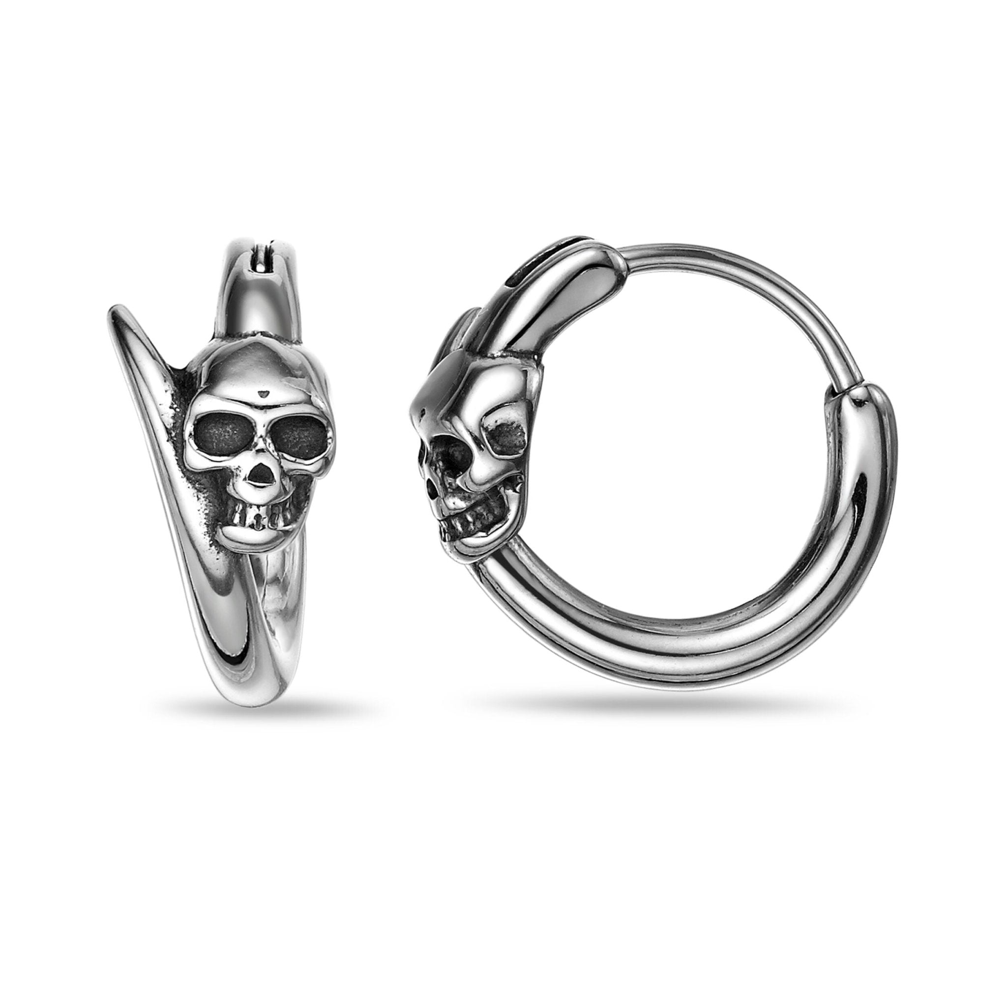 Skull Hoop Earrings