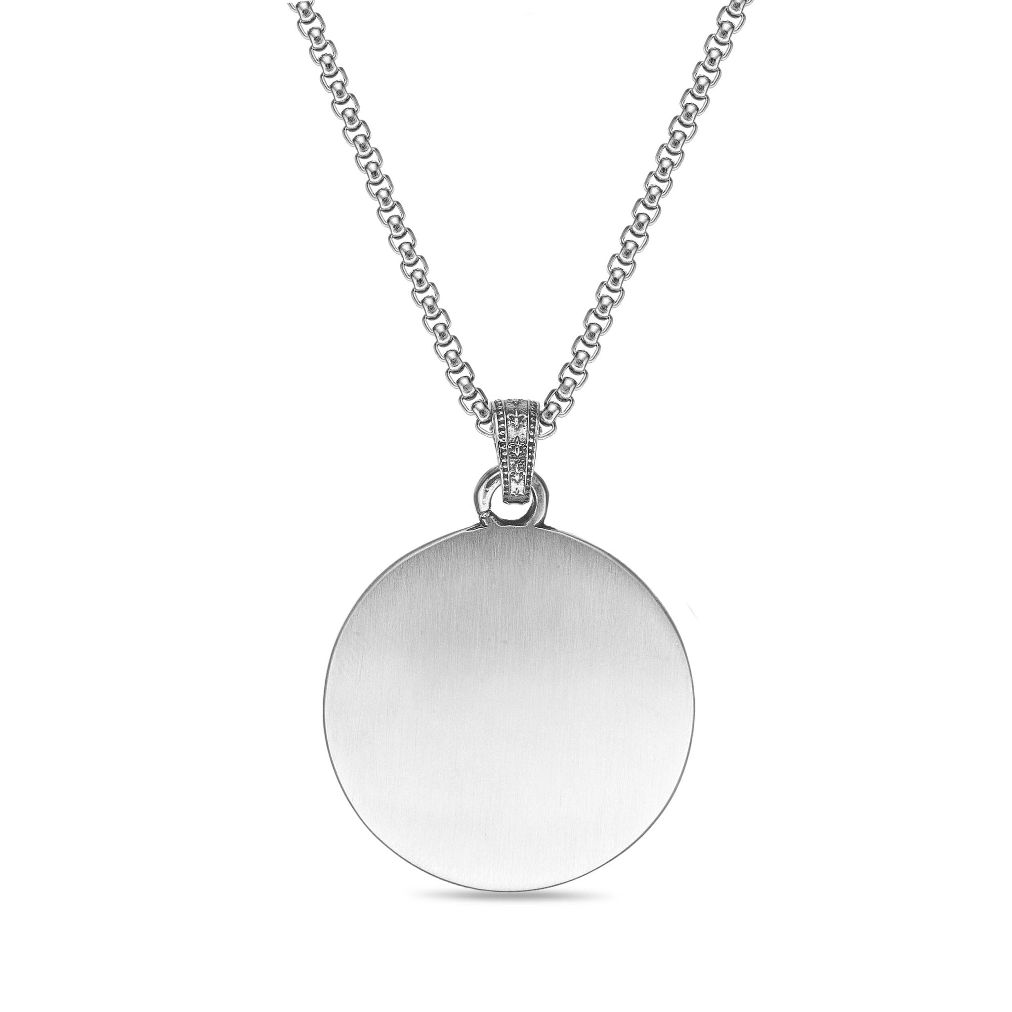 Lion's Head Round Medallion Pendant 