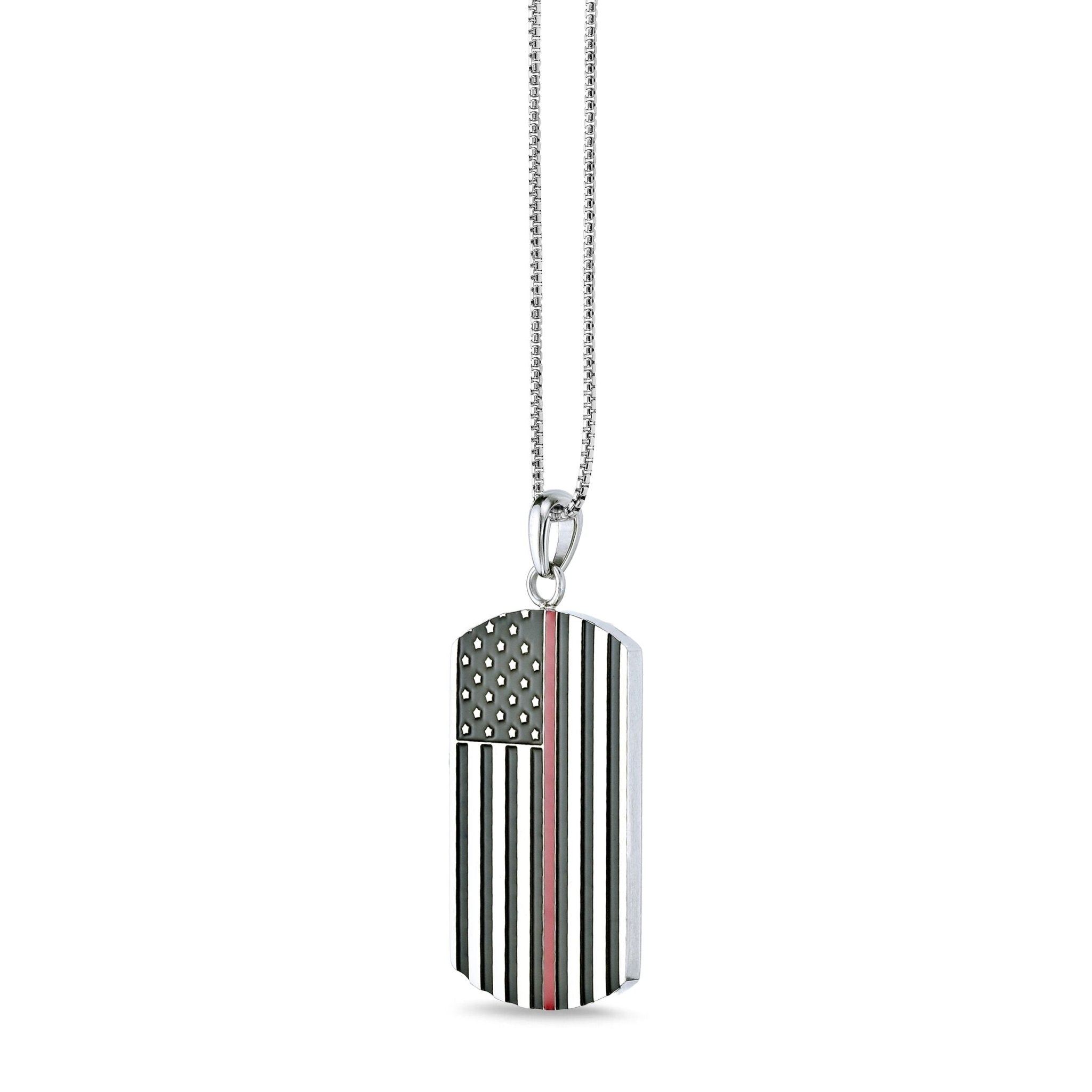 Thin Red Line Dog Tag