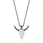 Sterling Silver Bull's Head Pendant