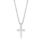 Sterling Silver Black Spinel Cross Pendant