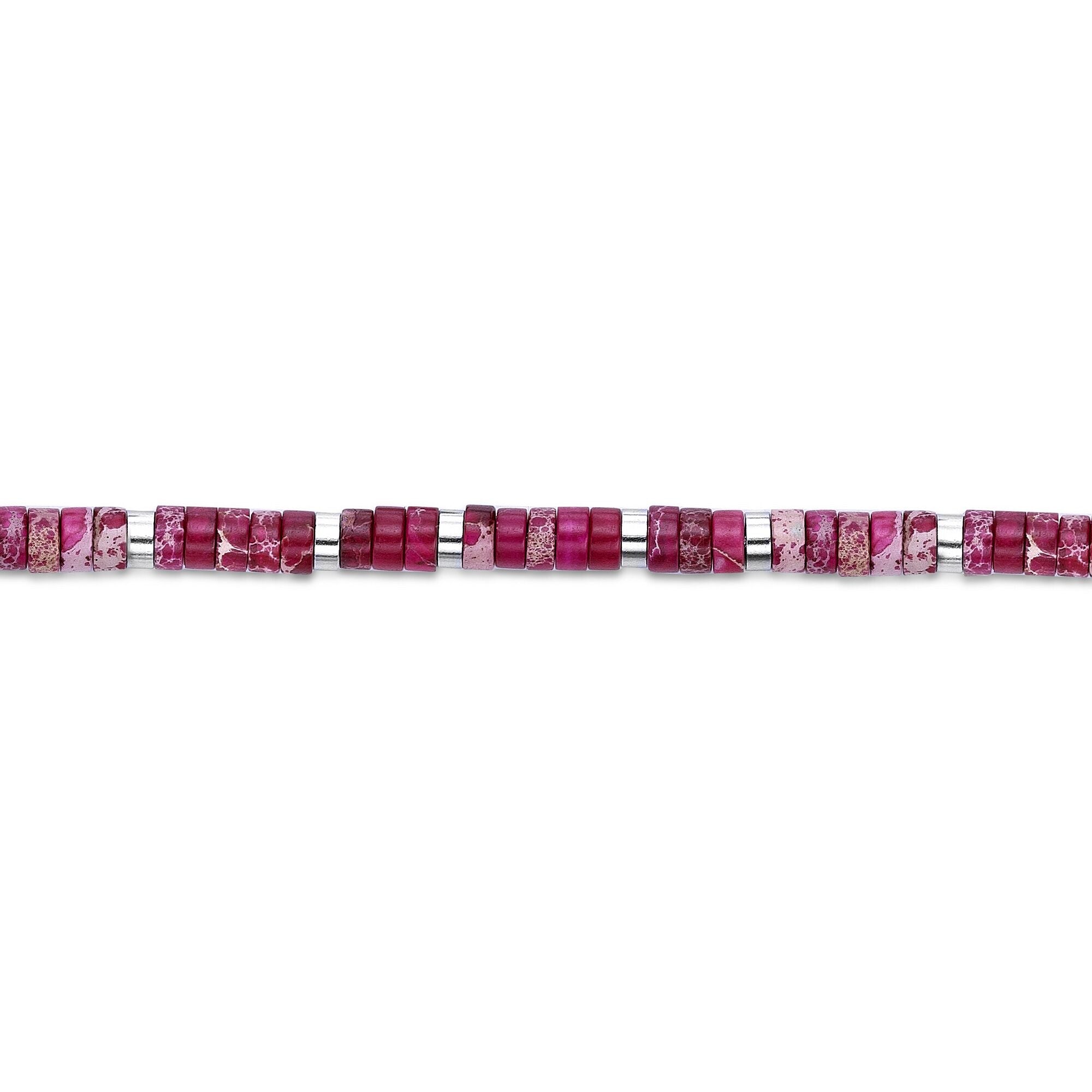 Dark Red Imperial Turquoise Natural Stone Beaded Bracelet