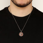 Sterling Silver Eagle's Head Medalion Pendant