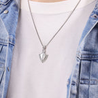 Sterling Silver Mother of Pearl Sheild Pendant