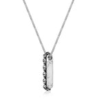 Sterling Silver Skull Bar Pendant