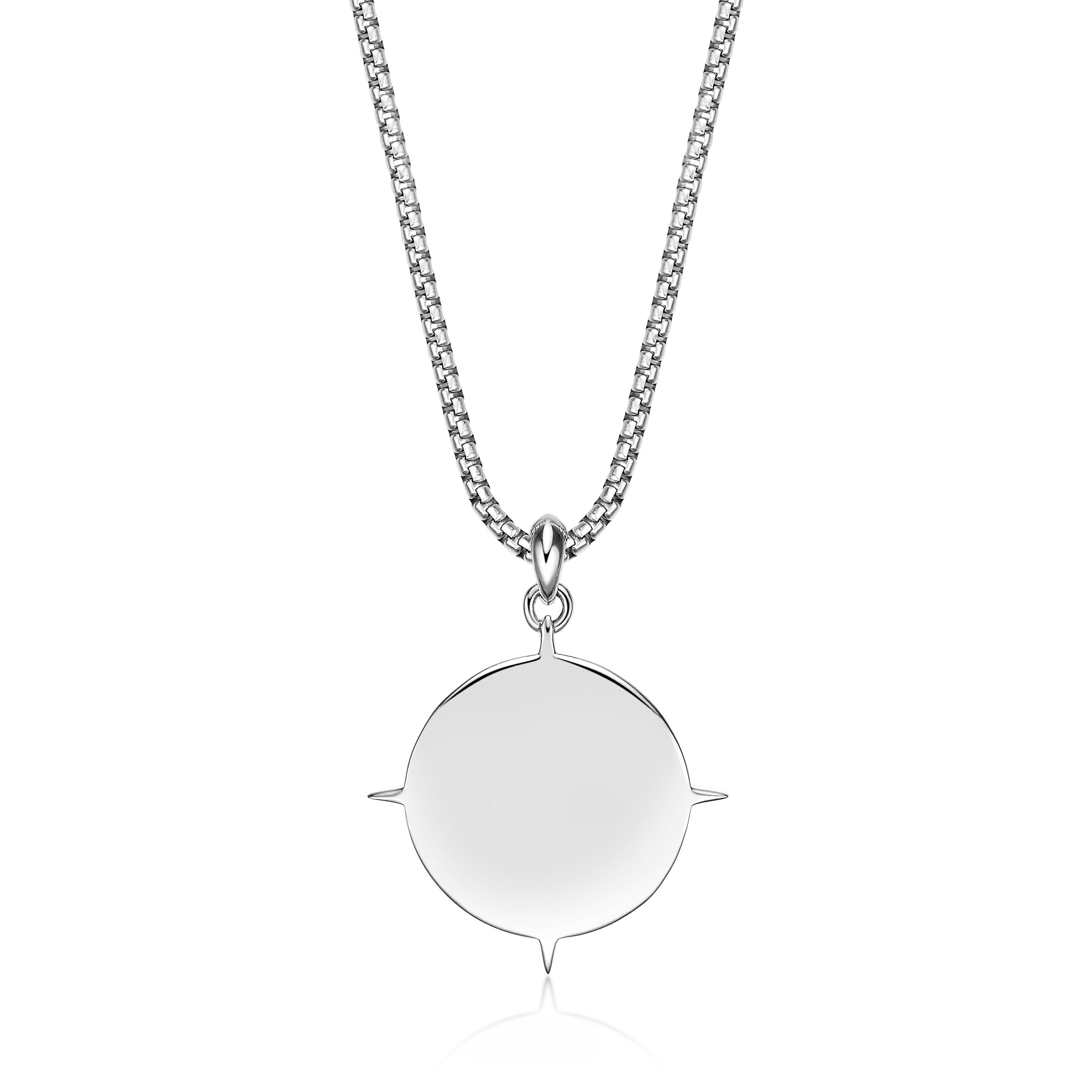Sterling Silver Compass Pendant