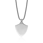Sterling Silver Snake Shield Pendant
