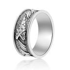 Oxidized Sterling Silver Arrow Band Ring