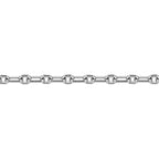 Black Spinel Paperclip Link Bracelet with Caribiner Hook in Sterling Silver, 8.5"