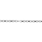 Black Spinel Link Bracelet in Sterling Silver, 9.75"