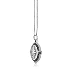 0.34 cttw Black Diamond Medallion Pendant in Yellow Gold Plated Sterling Silver, 24" 