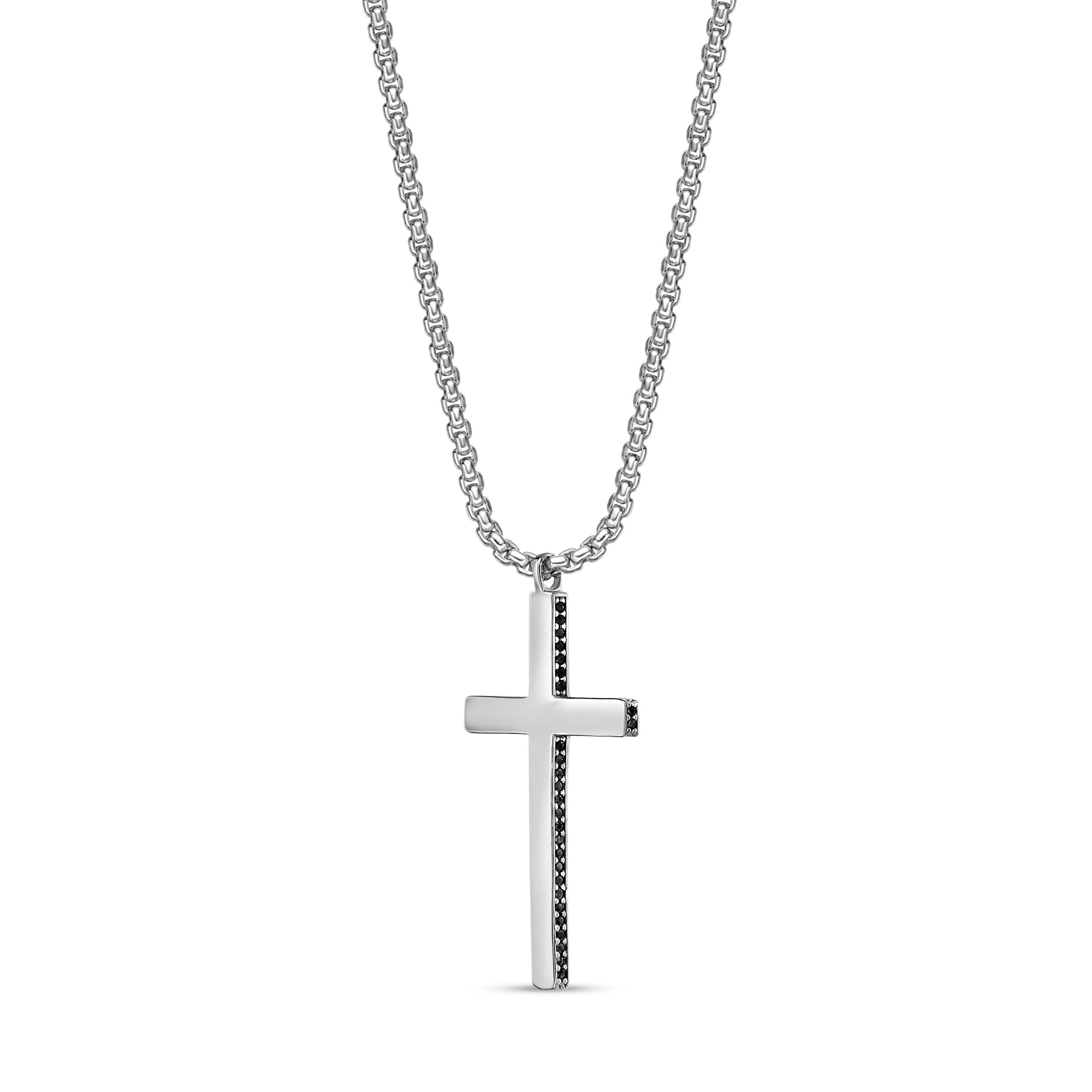 Black Diamond Cross Pendant