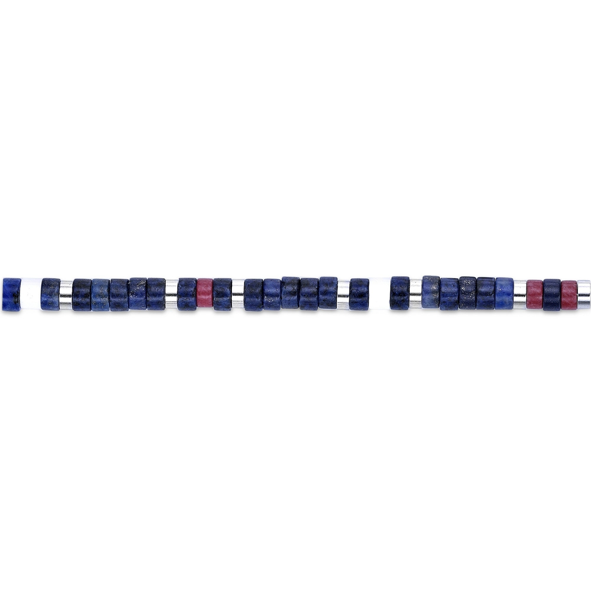 Lapis Lazuli and Howlite Adjustable Natural Stone Bracelet