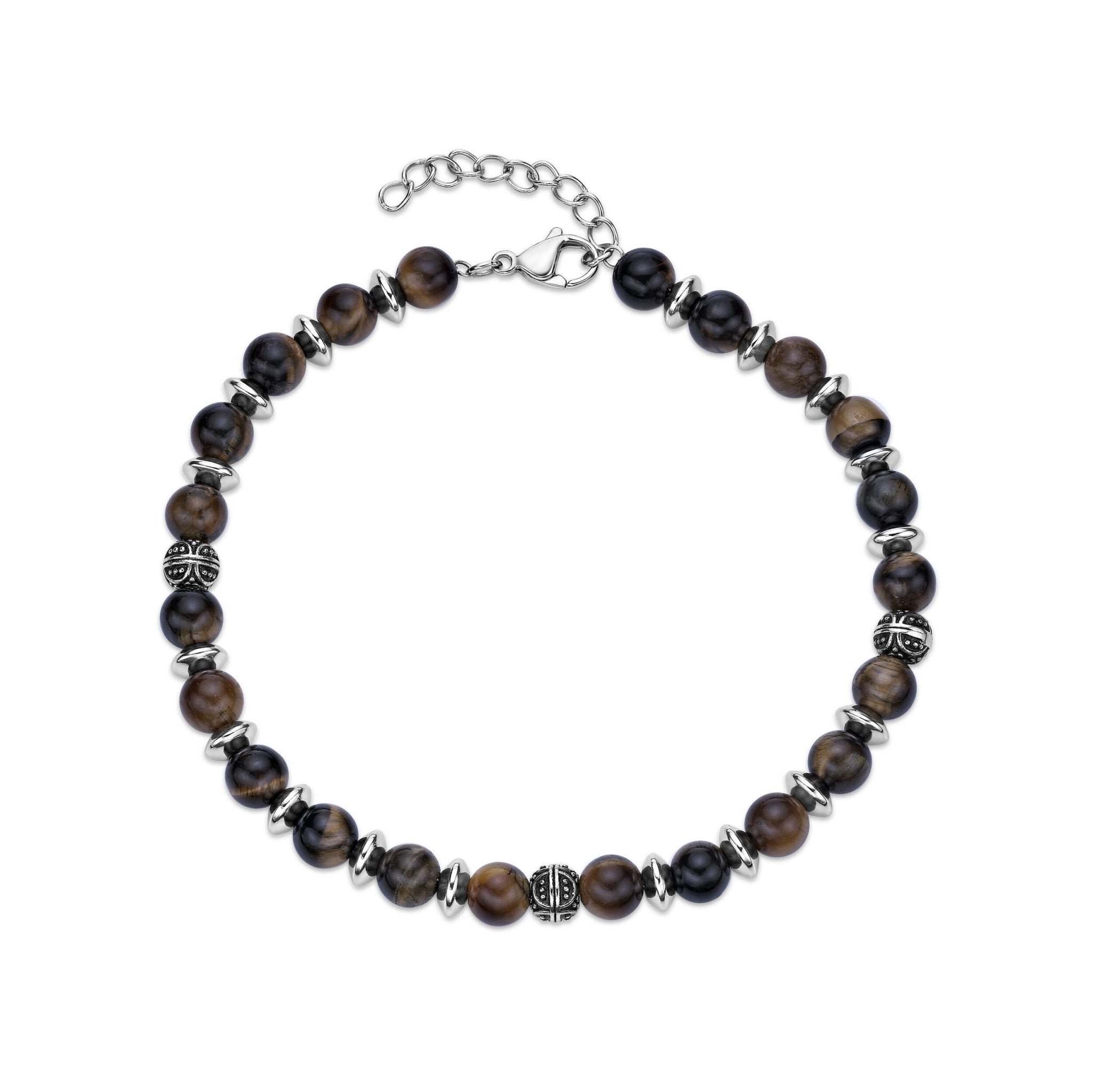 Tiger Eye Beaded Natural Stone Bracelet