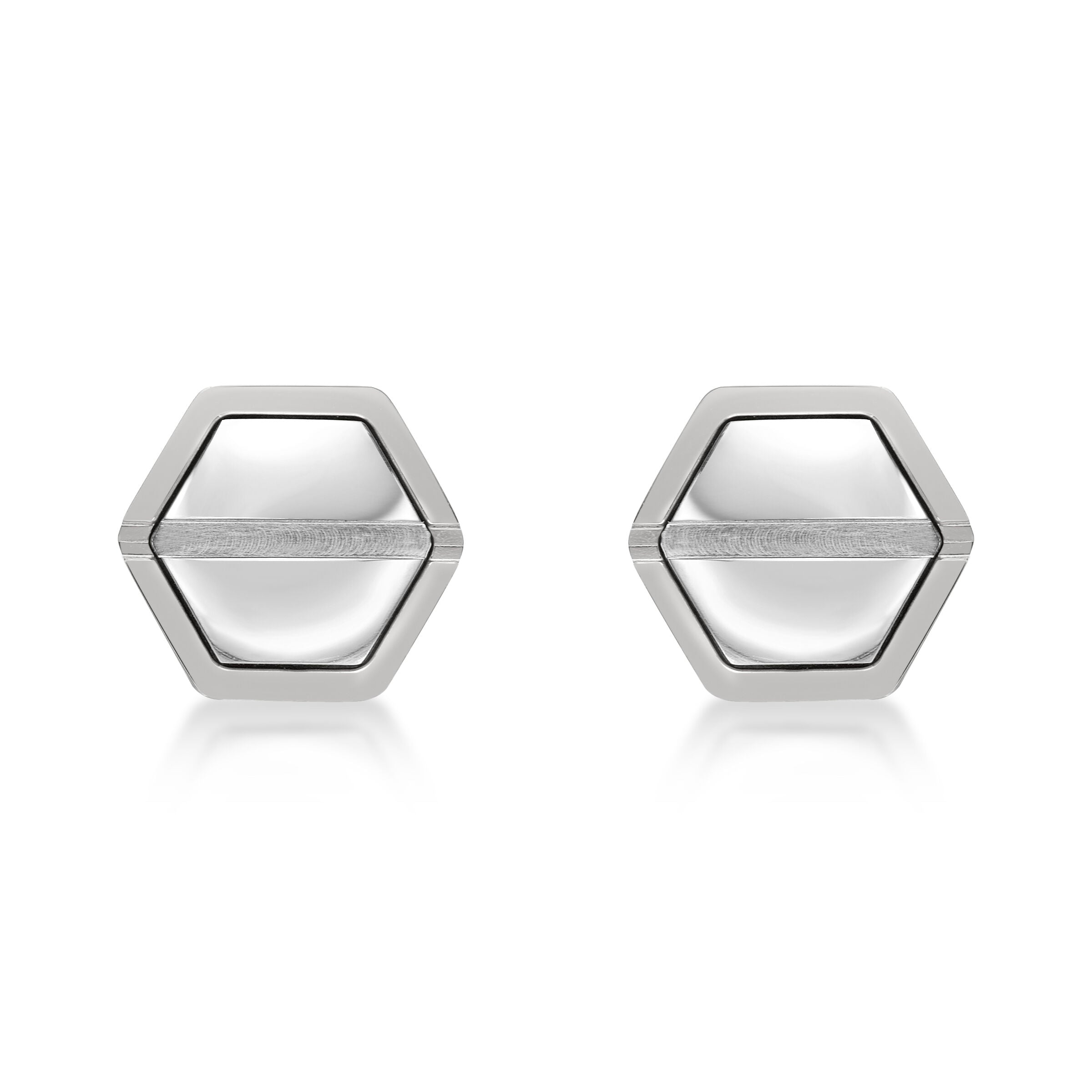 Hexagon Stud Earrings