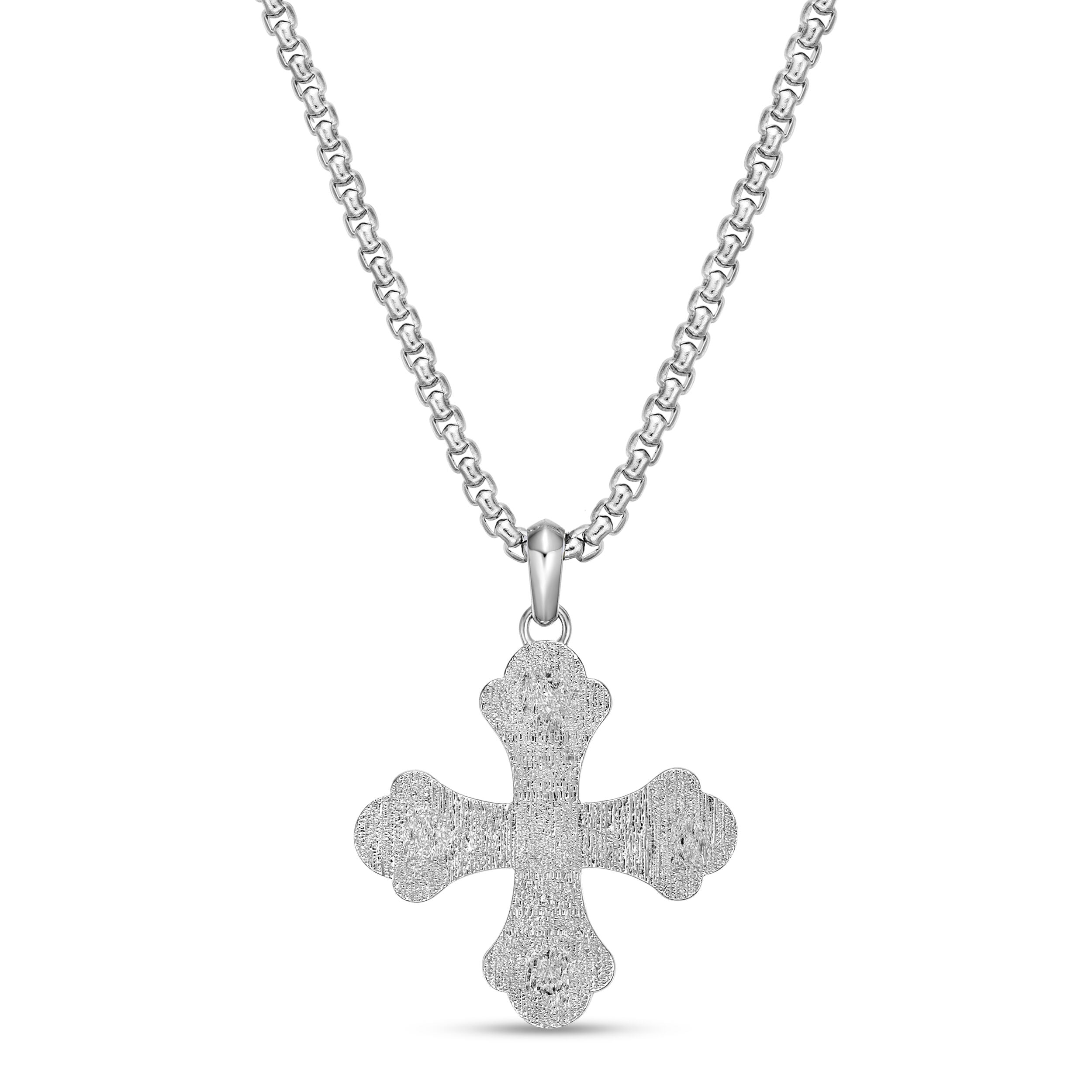 Sterling Silver Cross Medalion Pendant