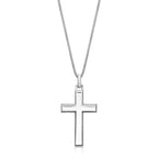 Sterling Silver Black Onyx Cross Pendant