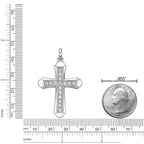 Sterling Silver Lab-Grown Diamond Outline Cross Pendant