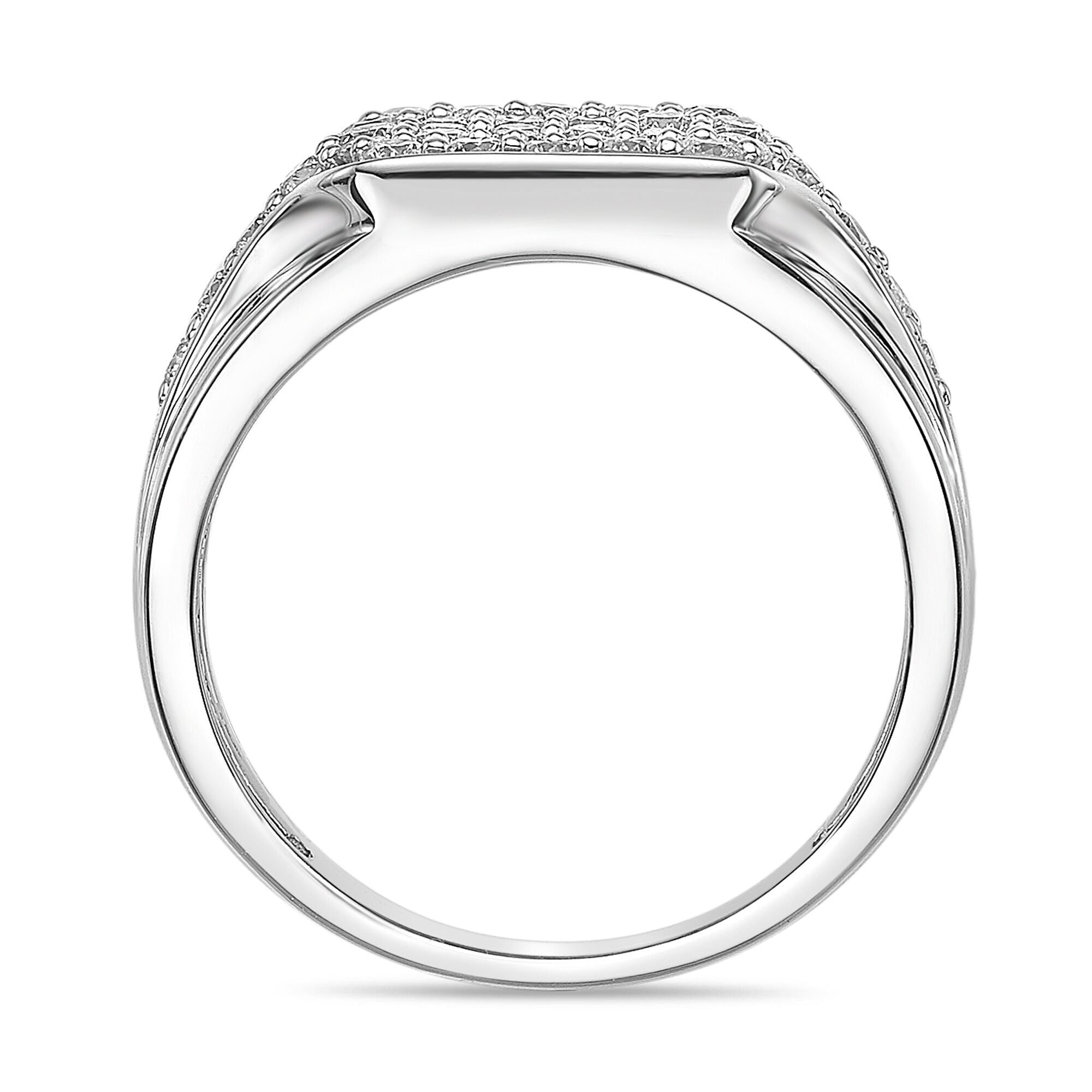 Sterling Silver Lab-Grown Diamond Cushion Cluster Ring