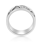 Oxidized Sterling Silver Arrow Band Ring