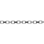 Black Spinel Link Bracelet in Sterling Silver, 9.75"