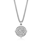 0.34 cttw Black Diamond Medallion Pendant in Yellow Gold Plated Sterling Silver, 24" 