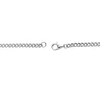 Black Agate Dog Tag Pendant in Sterling Silver, 24"